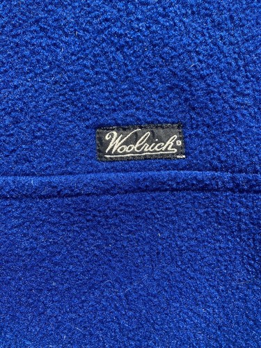 Vtg Woolrich Men's Large T Polartec Blue Fleece Pullover Synchilla Jacket 90s - Picture 4 of 5
