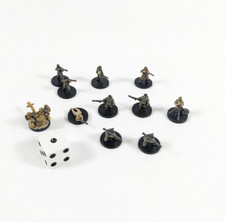 AXIS  ALLIES MINIATURES Game 1939-1945 LOT OF 11 INFANTRY C UC No Cards
