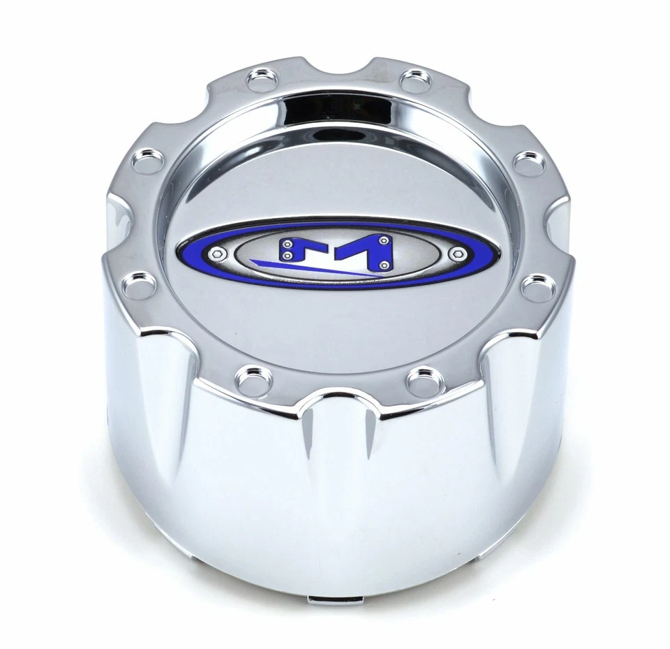 4x Tapacubos centrales de rueda cromados 8 tacos 3,5" de alto 353K133H nuevos Moto Metal 950 951 953 cromados Foto 2 de 4