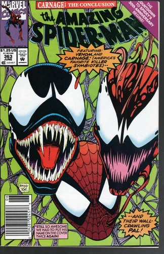 AMAZING SPIDER-MAN # 363 JUNE 1992, 3RD APPEARANCE CARNAGE NM NEWSTAND