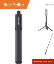 2-in-1 Selfie Stick Tripod Black 109cm Adjustable Invisible Compact Photography