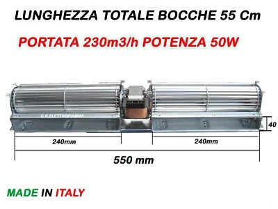 YES VENTOLA VENTILATORE TANGENZIALE PER STUFE A PELLET PALAZZETTI ECOFIRE 1 L55 CM