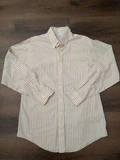 Brooks Brothers Mens Dress Shirt Long Sleeve Button Up Size 16 1/2 -35 Yellow