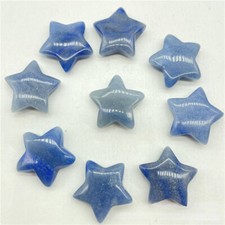 50pcs Natural Blue Aventurine Stone Healing Star Gemstone Reiki for Home Decor