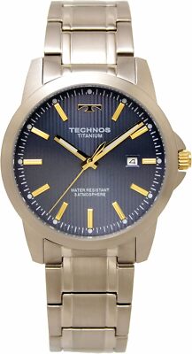 Technos Watch Titanium Date T9B78IN Men's Silver