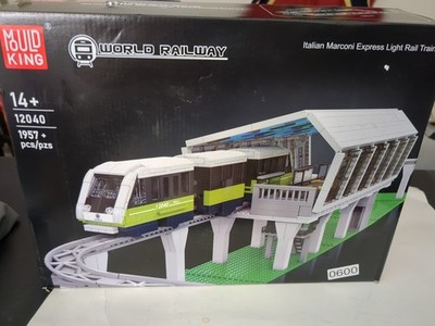 Mould King 12040 Italian Marconi Express Light Rail Train Building Set 1,957Pcs