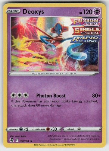 Holo Deoxys 120/264 Holo Rare SWSH08: Fusion Strike