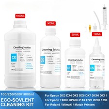 Eco-Solvent Ink Cleaning Solution For Epson/Roland/Mimaki/Mutoh 1390 L1800 DX5 -