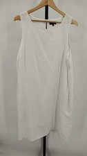 Quince Women 100% European Linen Tank Mini Dress White L