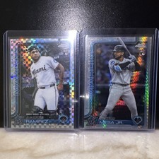 2025 Topps Chrome Miami Marlins Rookie Lot Agustin Ramirez Victor Mesa Jr. Lot 