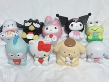 Sanrio SOFVIMATES Figure Set 9pcs Hello Kitty My Melody Kuromi Cinnamoroll Used