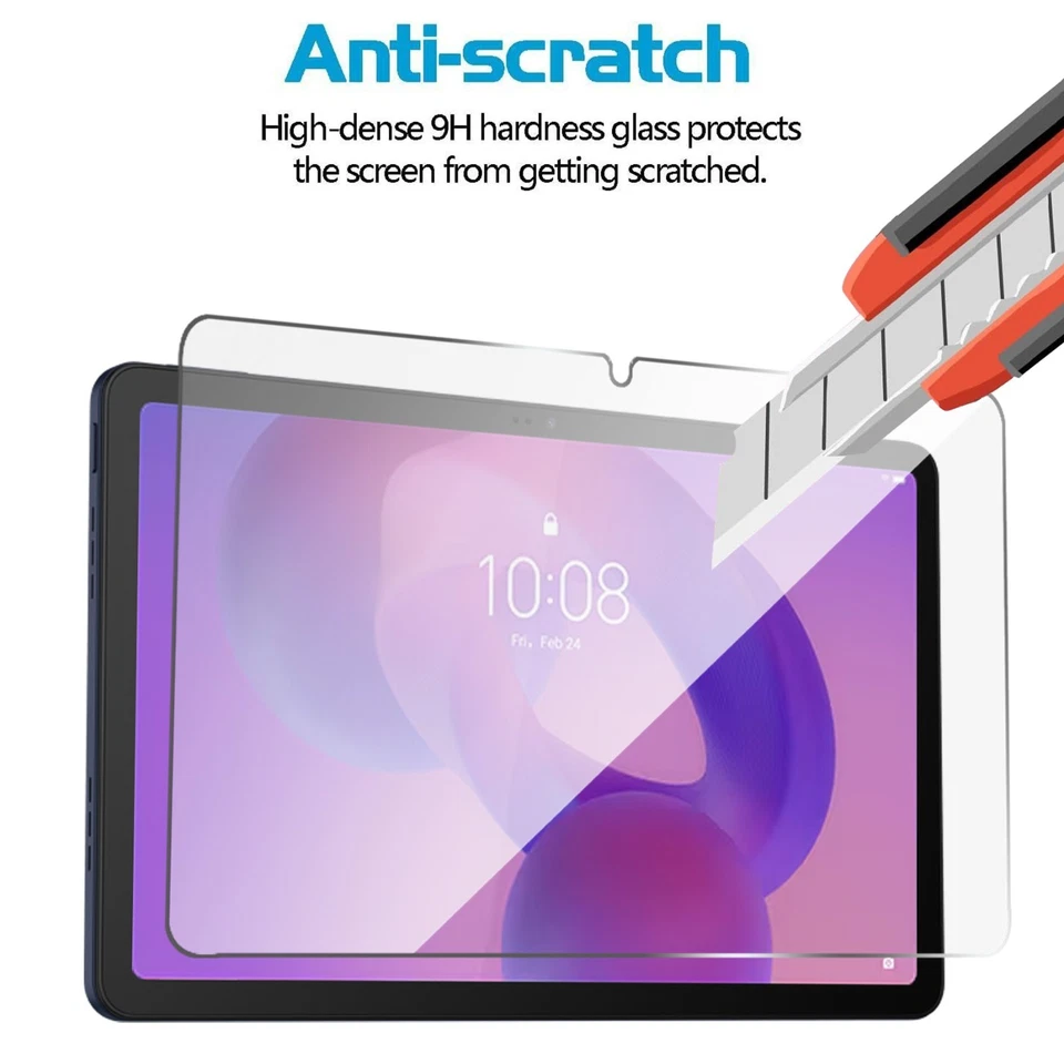 Protector de pantalla de vidrio templado Lenovo Idea Tab Plus 12.1 / Tab K12 9H HD paquete de 2 Foto 4 de 4