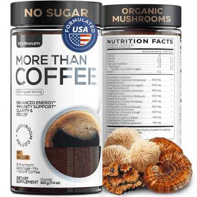 Mushroom Coffee   9 Mushroom Adaptogen Mix   Lion's Mane Chaga Turkey Tail