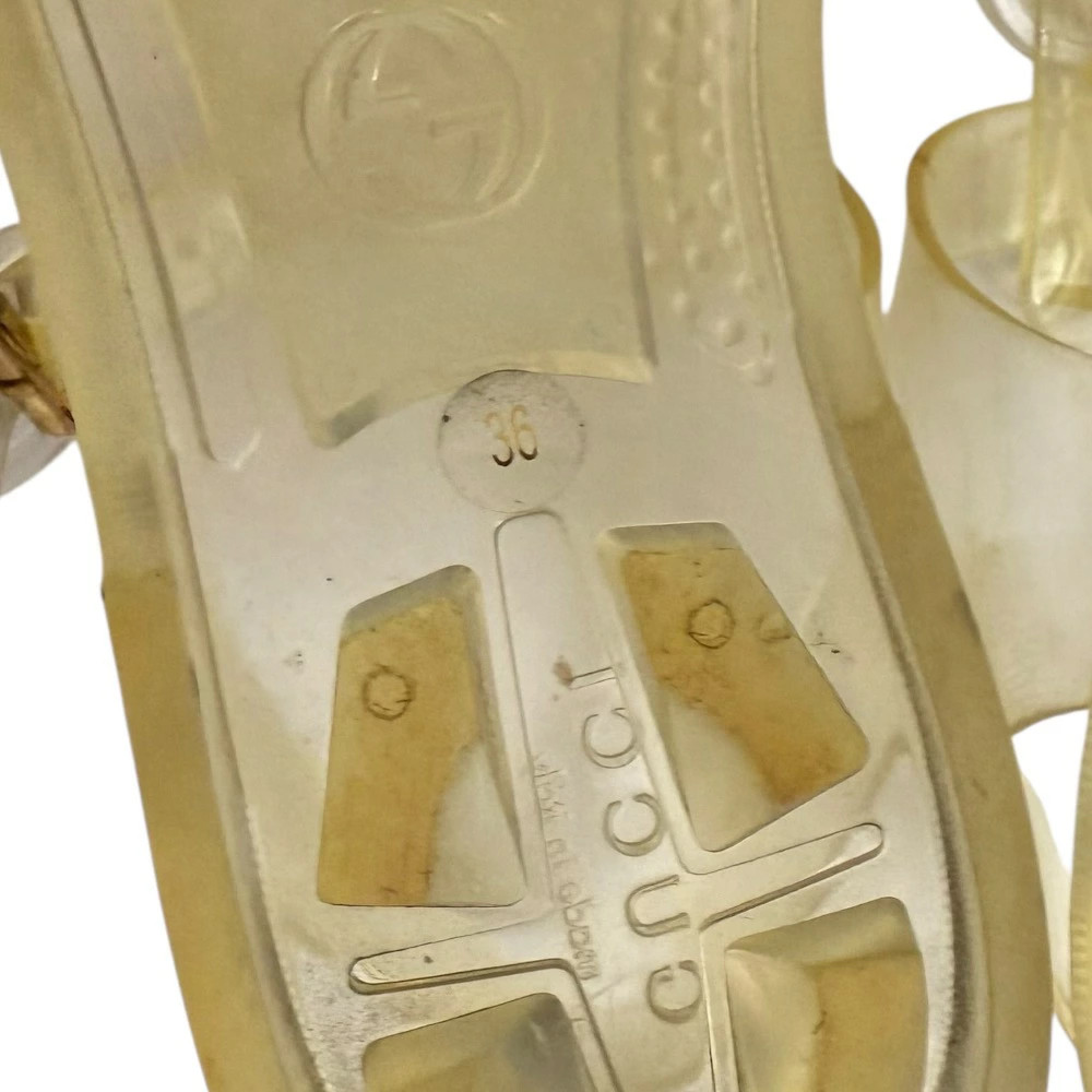 GUCCI GG Marmont Rubber Sandals Size 36 Approx. 23cm Clear Women's thumbnail 10