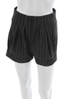 Alice + Olivia Womens Paperbag Pinstripe Black Shorts Zip Size 0 — photo 1