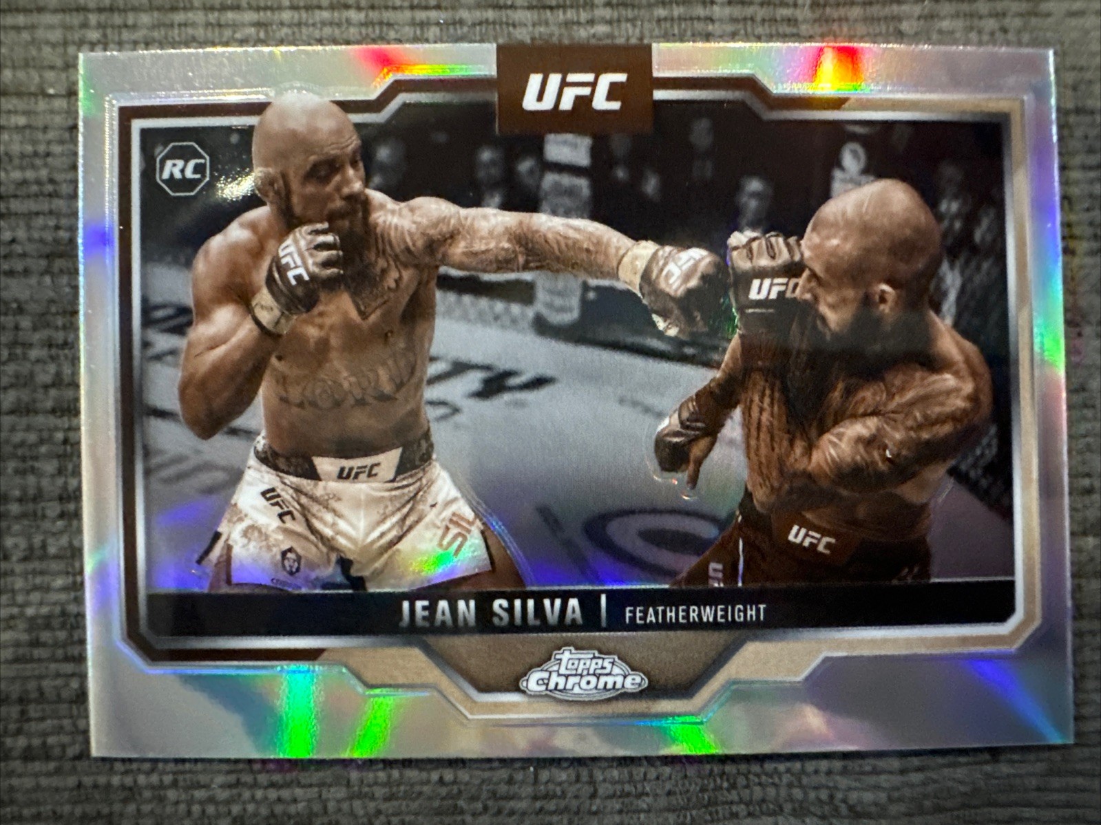 2025 Topps Chrome UFC Jean Silva RC Rookie #56 Sepia Refractor
