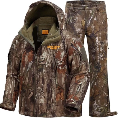 NEW VIEW Camo Hunting Clothes for Men,Quiet Warm Hunting Jacket and Pants