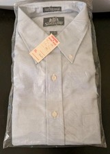 Pinpoint Oxford Stafford Men's Dress Shirt Blue 17-33 New with Tags
