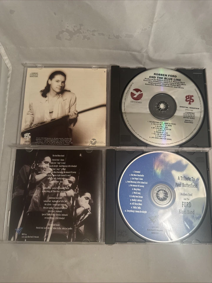 Robben Ford & The Ford Blues Band 2 VTG 1991 & 2001 Blues Rock Paul Butterfield Foto 4 de 4