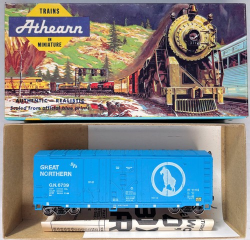COCHE CAJA AZUL Y BLANCO ATHEARN 5007 HO GREAT NORTH 40 ft GN 6739 RTR KD READY-T | Zustand: Used