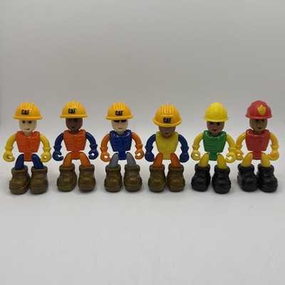 Lot of 6 Nikko Toys Toy State Construction Workers Fireman Machine Maker Figures