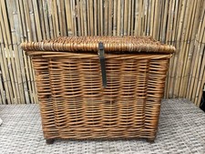 Vintage Wicker Fishing Basket/Creel With Strap