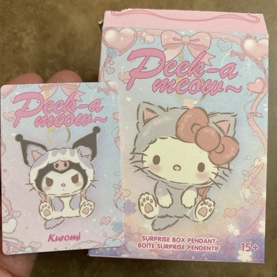Miniso Hello Kitty Peek-a-meow Blind Box Kuromi  Plush Pendant