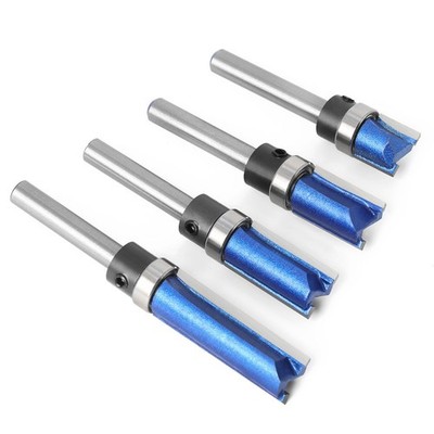 Fräser Ool Holz 4 Stück/Set 6,35 mm Schaft 6 mm Acryllager bündig blau