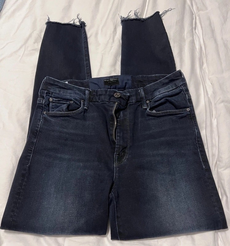 Mother Jeans High Waisted Looker Ankle Fray Size 28 In Last Call EUC