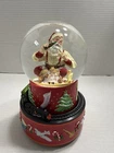 Vintage Hallmark Coca-Cola Santa Musical Snow Globe Moving Train Christmas 2001