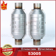 2pcs 2.25 Inletoutlet Universal High-flow Weld-on Catalytic Converter 53005 2pcs 2.25 Inletoutlet Universal High-flow Weld-on Catalytic Converter 53005