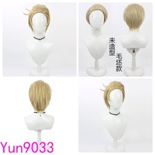 Hazbin Hotel Lucifer Cosplay Wig Blonde Short Hair Anime Halloween Costume Wig