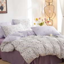 Floral Duvet Cover Size - Purple Floral Queen Purple Floral No Comforter 