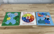 VIntage Playskool Wooden Puzzle set of 3