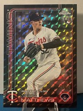 2025 Topps Chrome Baseball Zebby Matthews Rookie Debut Black Geometric /10 #171
