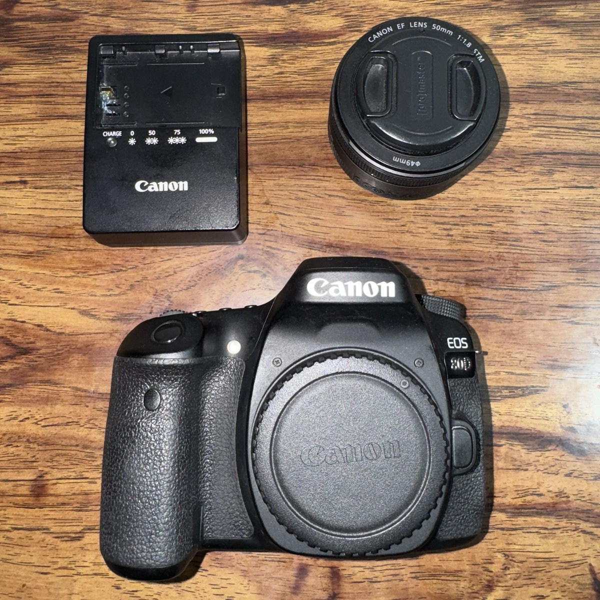Canon EOS 80D with EF 50mm f/1.8 II Lens Set Used Digital SLR