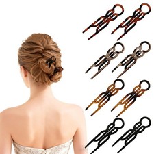 8PCS French Hair Pin for Women,Bobby Hair Pins for Thin Thick Hair U-shaped M...