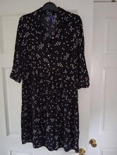Seraphine Black Floral Maternity and Nursing Dress Size 10 Excellent Condition