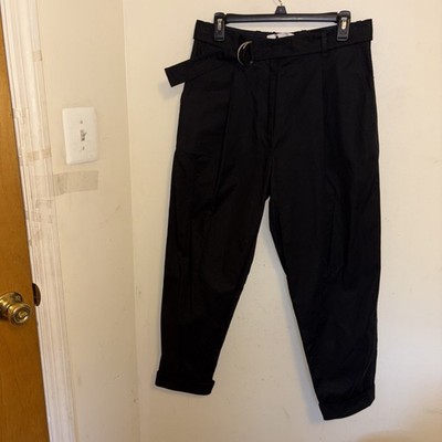 NWT 3.1 Philip Lim Women s Black Belted Pleated Carrot Pants $395 Size 6