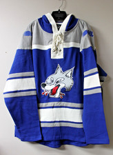 New OHL Sudbury Wolves Lacer jersey style mid weight cotton hoodie men's XXL