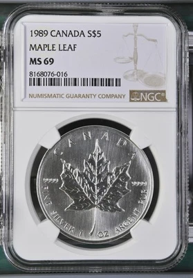Canadian Maple Leaf MS 69 Silver Bullion Coins for sale | eBay