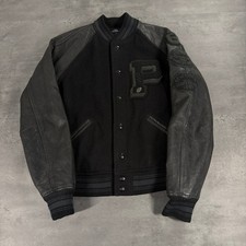 Polo Ralph Lauren Letterman Varsity Jacket Mens S Wool Leather Rugby Patch Logo