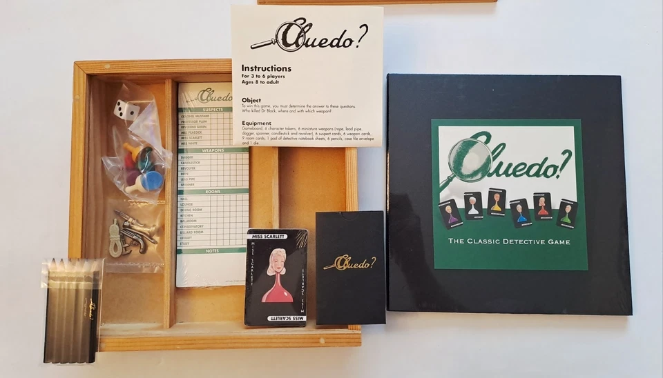 Cluedo the Classic Detective Board Game Nostalgia Edition with Wooden Box 2003 - Image 3 of 4