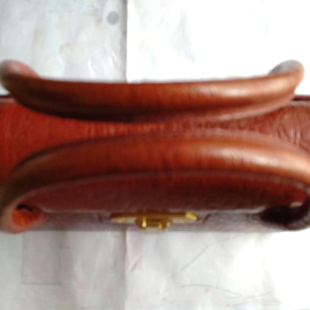 Valentino Garavani Brown Leather Box Handbag, Vintage, No Shoulder Strap Japan thumbnail 5