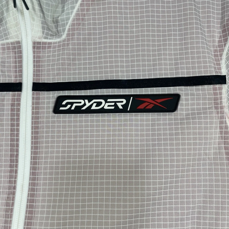 Spy x Rbk Jacket Mens Large White Specter Shell Spyder Rebook Collab Ski Limited - Image 2 of 4