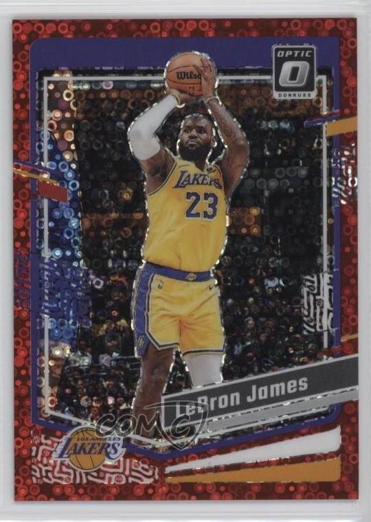 2023-24 Panini Donruss Optic Fast Break Red Prizm 39/75 LeBron James #65 hs9