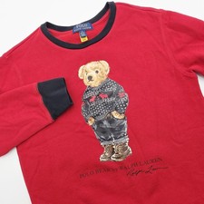 Polo Ralph Lauren Bear Sweater Youth Medium 10-12 Crewneck Pullover Boys Kids