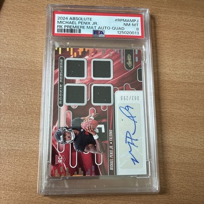2024 Absolute - MICHAEL PENIX JR. - Rookie Premiere Materials Quad RPA /299 (RC)
