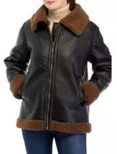 Koolaburra by UGG Motorcycle Shearling Jacket Black Size L