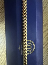 Gus Villa Jewelry 5mm Gold Plated Miami Cuban Link 22”.